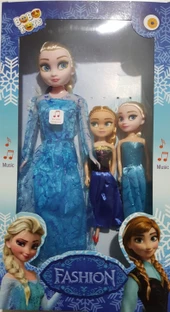 Karlar Ülkesi Elsa VE mini Anna-Elsa Şarkı Söyleyen Oyuncak Bebek 27.5 Cm els - 1