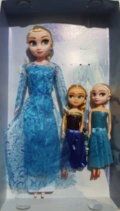 Karlar Ülkesi Elsa VE mini Anna-Elsa Şarkı Söyleyen Oyuncak Bebek 27.5 Cm els - 2