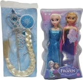 Disney Frozen Karlar Ülkesi Bebek Elsa Anna + Asa Taç ve Saç - 1