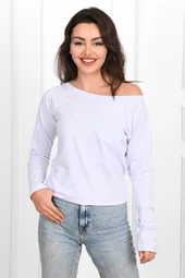 Kadın Geniş Yakalı Sweatshirt 9131-23 - 5