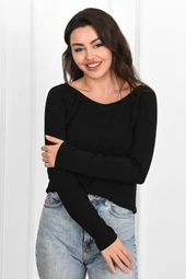 Kadın Geniş Yakalı Sweatshirt 9131-23 - 2