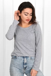 Kadın Geniş Yakalı Sweatshirt 9131-23 - 11