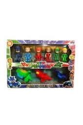Pj Masks Yeni Sezon Büyük Set Pijamaskeliler Figür Seti 6 Kalekter 3 Araba Lı 9 Lu Set - 1