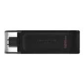 Kingston DT70 128GB USB-C 3.2 Gen 1 Type-C Flash Bellek - 1
