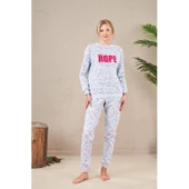 PJS 23569 Kadın Desenli Pijama Takım - 1
