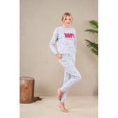 PJS 23569 Kadın Desenli Pijama Takım - 2
