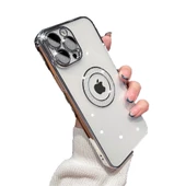 Apple iPhone 14 Pro Max Kılıf Prıltılı Çıkartılabilir Kamera Lens Korumalı Esta Kapak - 3