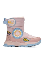 Unisex Günlük Çocuk Yüksek Kalın Kaymaz Taban Cırt Cırtlı Kürk Astarlı Soğuk Geçirmez Kar Botu 2221 - 3