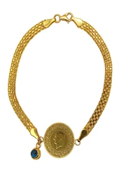Cigold Taşlı Çeyrekli Bileklik 22 Ayar Altın 7.51 Gr OA-C11901028003 - 1