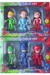 Pj Masks 6lı Pijamaskeliler Figür Oyuncak Seti - 1