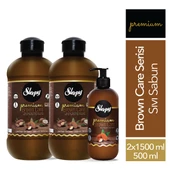 Sleepy Premium Brown Care Serisi Sıvı Sabun 500 ml + 2x1500 ml - 1