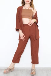 Gofre Kimono Alt -Üst Takım - 12