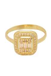 Cigold Taşlı Yüzük Baget 14 Ayar Altın 1,85 Gr OA-K21601028419 - 2