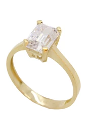 Cigold Taşlı Yüzük Baget 14 Ayar Altın 2,31 Gr OA-C11501028505 - 1