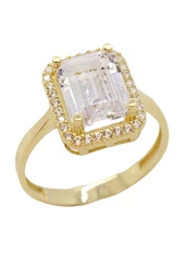 Cigold Taşlı Yüzük Baget 14 Ayar Altın 2,36 Gr OA-C11501028511 thumbnail 2