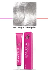 Premium 0.01 Yoğun Gümüş Gri - Kalıcı Krem Saç Boyası 50 g Tüp - 1
