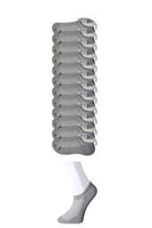 Gri Erkek Görünmez Çorap 12 çift - 1