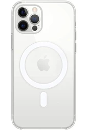 Iphone 12 Pro Kılıf Kamera Lens Korumalı Magsafe Destekli Şeffaf Darbe Emici Sert Kapak - 1