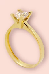 Cigold Tektaş Yüzük 14 Ayar Altın 1,46 Gr OA-C11601028662 - 3