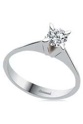 Cigold 18 Ayar Tektaş Pırlanta Yüzük OA-PYZK900032 - 1