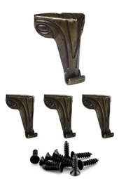 4 Adet Antik Dekoratif Sandık Kutu Ayak 2,5 cm - 1