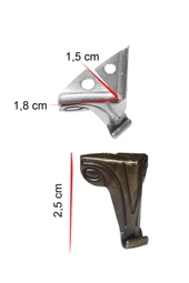 4 Adet Antik Dekoratif Sandık Kutu Ayak 2,5 cm - 3