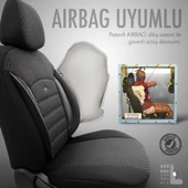 Otom Sport Plus Ekstra Destekli Özel Dokulu Oto Koltuk Kılıfı  Siyah - 4
