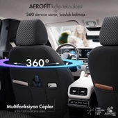 Otom Sport Plus Ekstra Destekli Özel Dokulu Oto Koltuk Kılıfı  Siyah-Kırmızı - 5