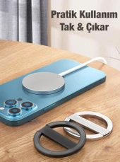 Coofbe Magsafe Uyumlu Mıknatıslı İphone 12 13 14 Pro Max Stand Masaüstü Telefon Tutucu Standı Braketi - 12
