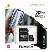 Kingston SDCS2-32GB 32GB micSDHC Canvas Select Plus 100R A1 C10 Card + ADP Hafıza Kartı - 2