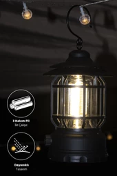 EFSANE KAMP - Nostaljik Led Lamba - Kamp Lambası - Pilli - 5