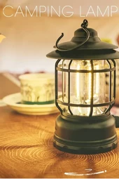 EFSANE KAMP - Nostaljik Led Lamba - Kamp Lambası - Pilli - 1