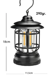 EFSANE KAMP - Nostaljik Led Lamba - Kamp Lambası - Pilli - 4