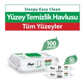 Sleepy Easy Clean Yüzey Temizlik Havlusu&Mendili 100+2x15 (130 Yaprak) - 1