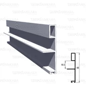 ALÜMİNYUM KULP PROFİLİ 18MM PARLAK 2,7MT - 1