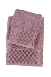 Bambu Soft Dama Desenliı Banyo Havlu Takımı 6 Renk - 8