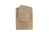 Bambu Soft Dama Desenliı Banyo Havlu Takımı 6 Renk - 3