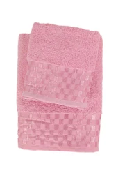 Bambu Soft Dama Desenliı Banyo Havlu Takımı 6 Renk - 10