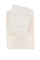 Bambu Soft Dama Desenliı Banyo Havlu Takımı 6 Renk - 11