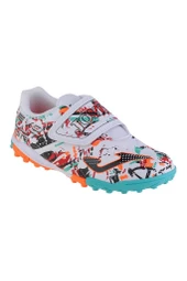 Joma Evolution Jr 2302 EVJW2302TFV Beyaz/Turuncu/Turkuaz Çok Renkli Çocuk Halı Saha Ayakkabısı - 1