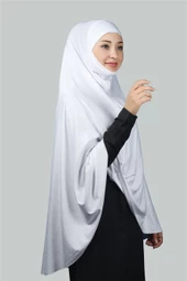 Hazır Türban Peçeli Pratik Eşarp Tesettür Nikaplı Hijab - Namaz Örtüsü Sufle (5XL) - 11