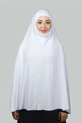 Hazır Türban Peçeli Pratik Eşarp Tesettür Nikaplı Hijab - Namaz Örtüsü Sufle (5XL) - 12