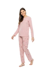 Mod Collection 3993 Kadın Yuvarlak Yaka Pijama Takımı - 3