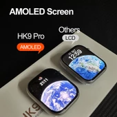 Hk9 Pro Max 2.02 Uyumlu Amoled Ekran Akıllı Saat 3 Kordon Kiliteme Serisi Gps Siri Akıllı Saat - 7