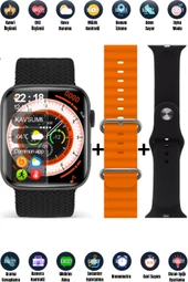 Hk9 Pro Max 2.02 Uyumlu Amoled Ekran Akıllı Saat 3 Kordon Kiliteme Serisi Gps Siri Akıllı Saat - 9