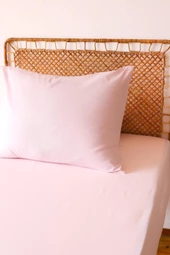 MOOSH Tek Kişilik Lastikli Çarşaf Takımı | 30 cm yükseklik | Düz Renk | Pamuklu - 2