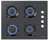 Kumtel Kristal Antrasit ( Gri ) Cam Ankastre Set - 3