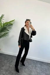 Wool İçi Teddy Mini Ceket - EKRU - 4