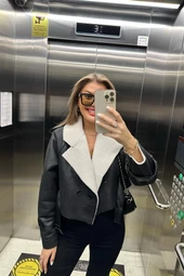 Wool İçi Teddy Mini Ceket - EKRU - 6