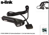 S-link IP-830 1500ma 12v ipod-iphone-ipad Araç Şarj Cihazı - 1